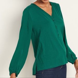 Old Navy V-Neck Henley Blouse